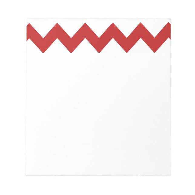 Bloc-notes rouge blanc Chevron (Devant)