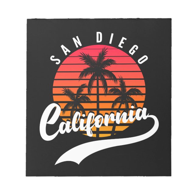 Bloc-notes San Diego Retro Sunset (Devant)
