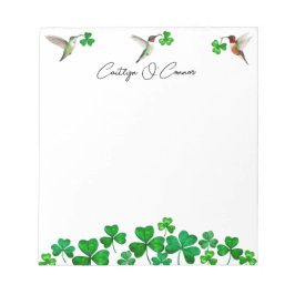 Bloc-notes Shamrock et colibris