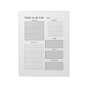 Bloc-notes simple de liste de tâches quotidiennes