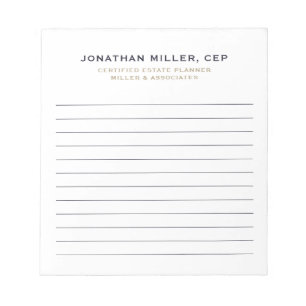 Bloc-notes simple et professionnel