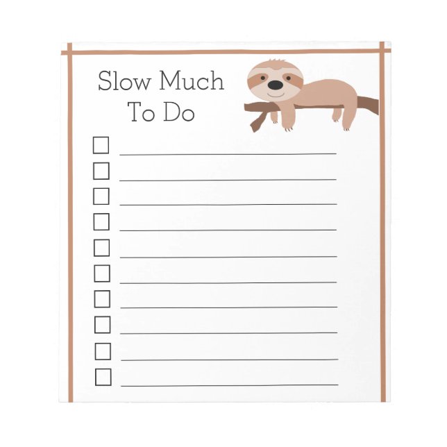 Bloc-notes "Sloth" (Devant)