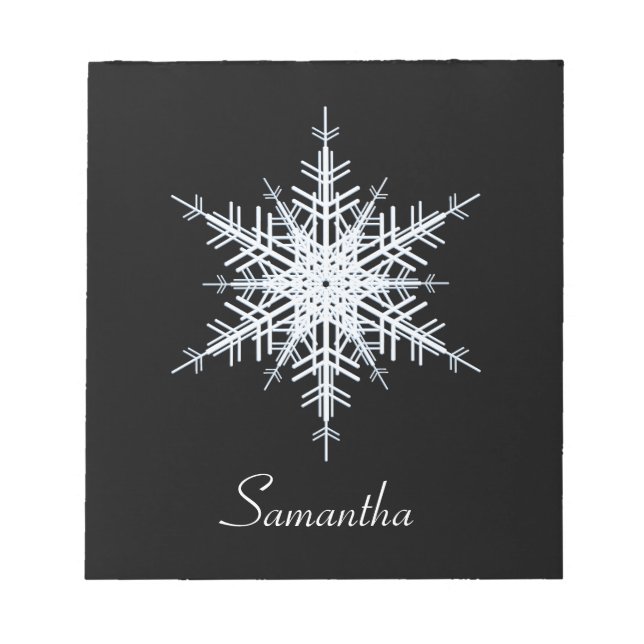 Bloc-notes Snowflake blanc (Devant)