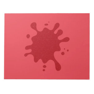Bloc-notes Splash Rouge Tomate Personnalisé
