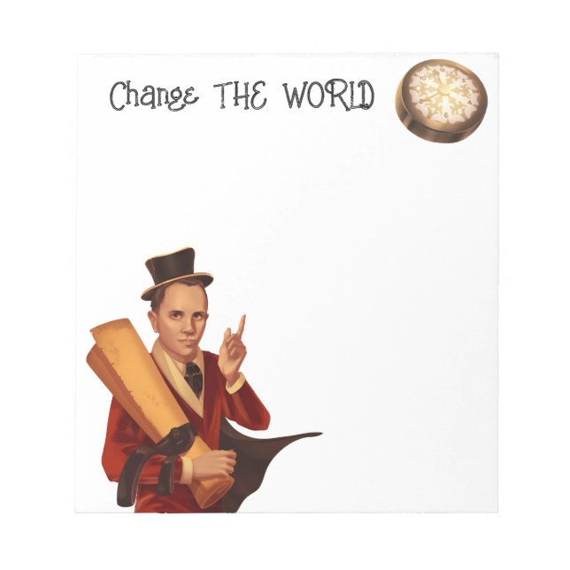 Bloc-notes Steampunk pour changer le monde (Devant)