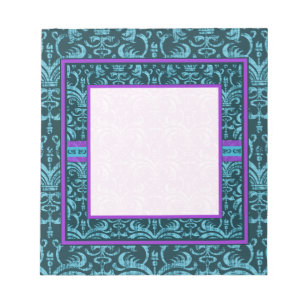 Bloc-notes turquoise vert gothique Grunge élégant