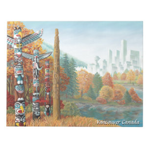 Bloc-notes Vancouver Totem Poteaux Souvenir