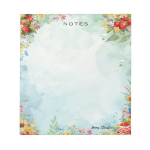 Bloc-notes vierge délice de fraise
