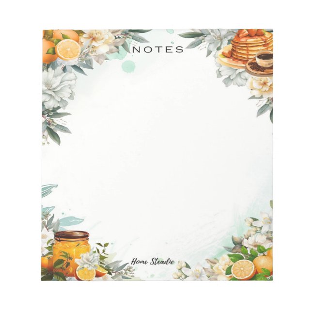 Bloc-notes vierge Petit déjeuner au lit (Devant)