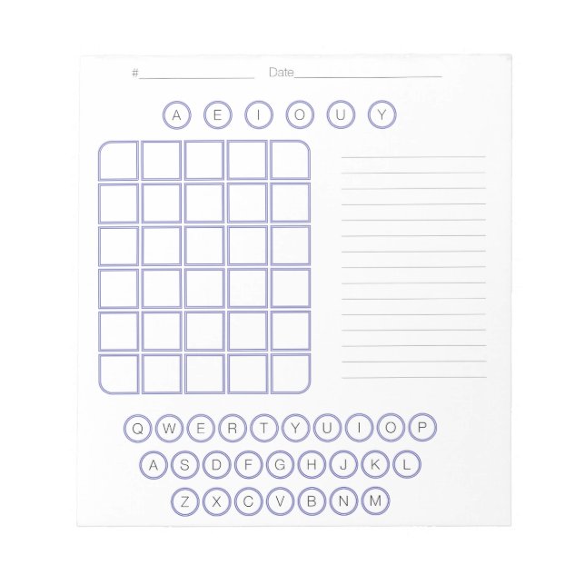 Bloc-notes Word Scratch Pad - Blanc (Devant)
