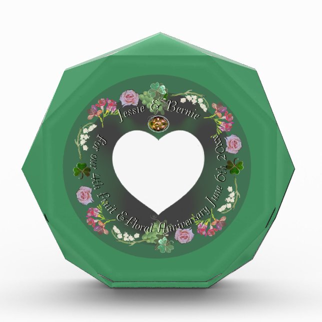 Bloc Photo 4ème anniversaire de fruits et de fleurs (Devant)