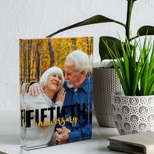 Bloc Photo 50e anniversaire Superposition de la typographie