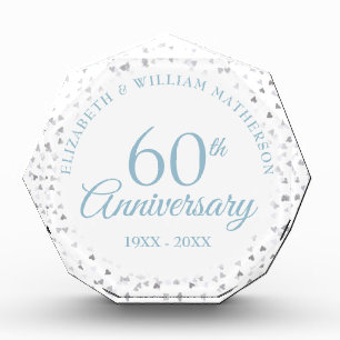 Bloc Photo 60e Anniversaire Coeurs Confetti