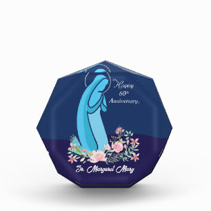 Bloc Photo 60e anniversaire de la vie religieuse Nun Fleur ro