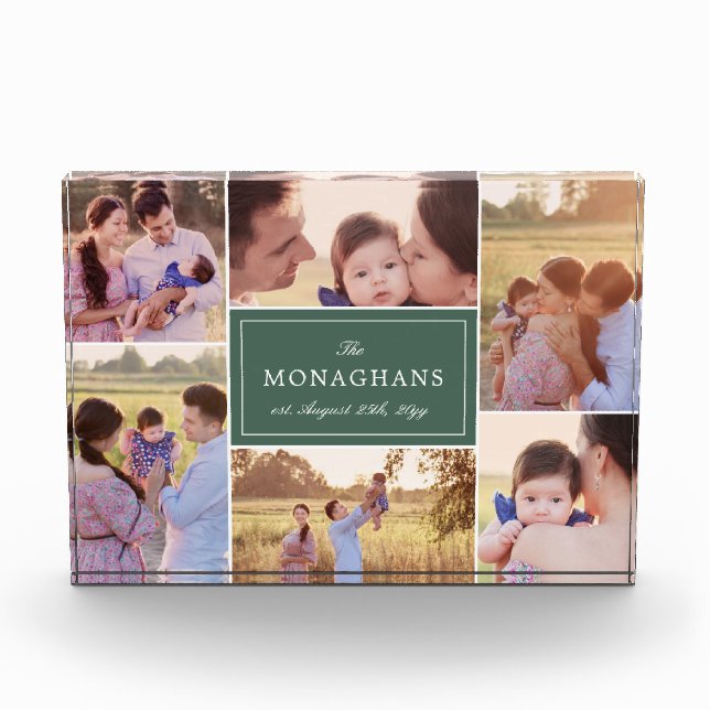 Bloc Photo 6 vert du collage | de photo (Devant)