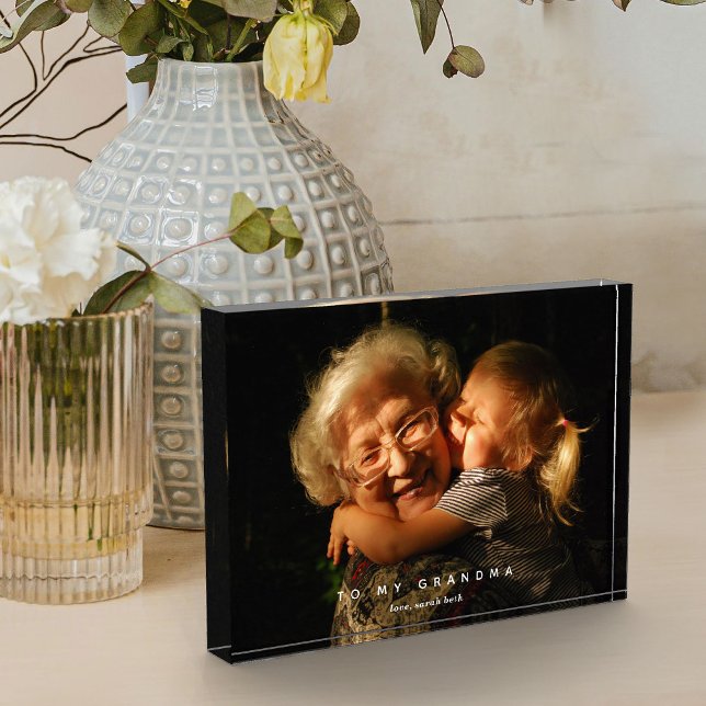 Bloc Photo À ma grand-mère personnalisée (To My Grandma Custom Photo Block)