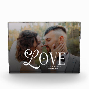 Bloc Photo Amour Moderne Monogramme Photo de mariage personna