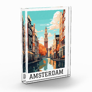 Bloc Photo Amsterdam Pays-Bas Canal Travel