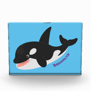 Bloc Photo Amusante baleine orque mignonne dessin animé