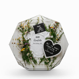 Bloc Photo Annonce de grossesse Fleur sauvage Cadeau de révél