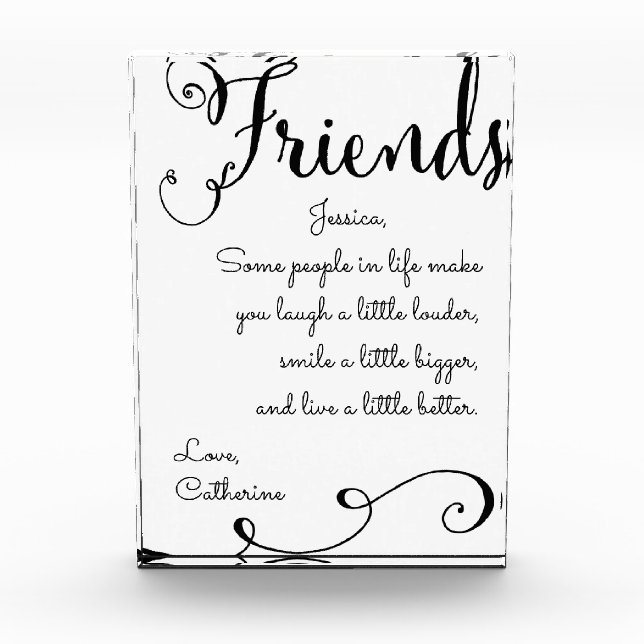 Bloc Photo Appréciation d'amitié (Devant)