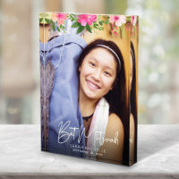 Aquarelle bat mitzvah Floral Chic Signe de script