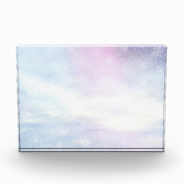 Bloc Photo Arrière - plan neigeux de jour d'hiver - 3D (Devant)
