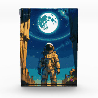 Bloc Photo Astronaut Beneath the Celestial Gate