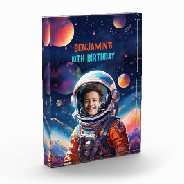 Bloc Photo Astronaut Deep Space Sky Planets Photo Gift