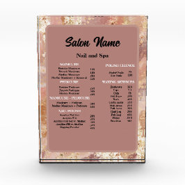 Bloc Photo Beauty Nail Salon Prix menu Marbre