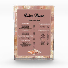 Bloc Photo Beauty Nail Salon Prix menu Marbre