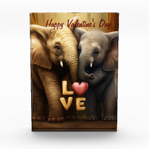 Bloc Photo Beaux éléphants amoureux