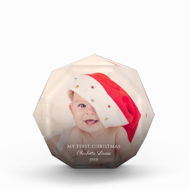 Bloc Photo Bébé mignon Premier Noël Personnalisé (Devant)