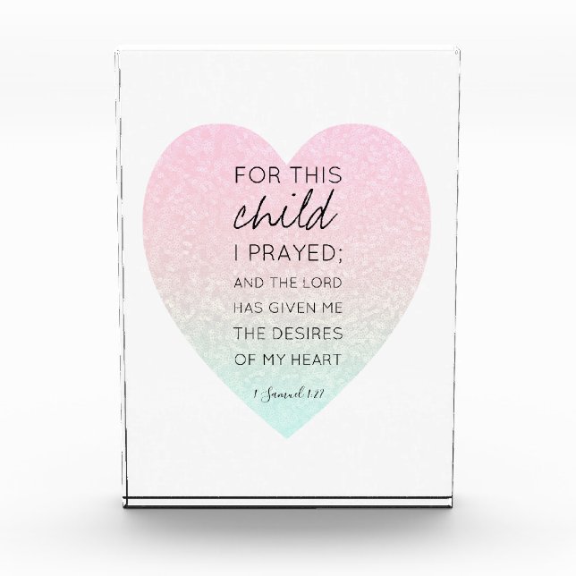 Bloc Photo Belle Écriture Précieuse Bible Verse Inspiré (Devant)