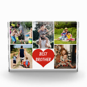 Bloc Photo Best Brother Red Heart