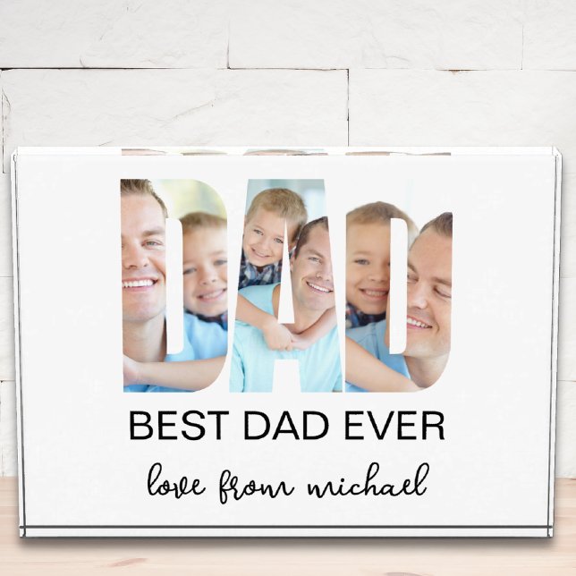 Bloc Photo Best Dad Ever Photo Letter Photo Block (Créateur téléchargé)