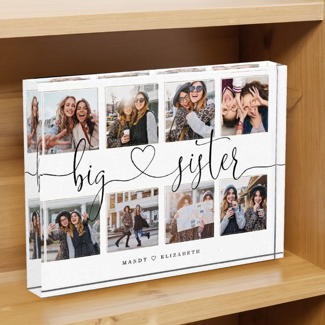 Bloc Photo Big Sister Script Cadeau Pour Soeur Photo Collage (Big Sister Script Gift For Sister Photo Collage)