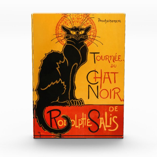Bloc Photo Black Cat Vintage Halloween Steinlen Poster (Devant)