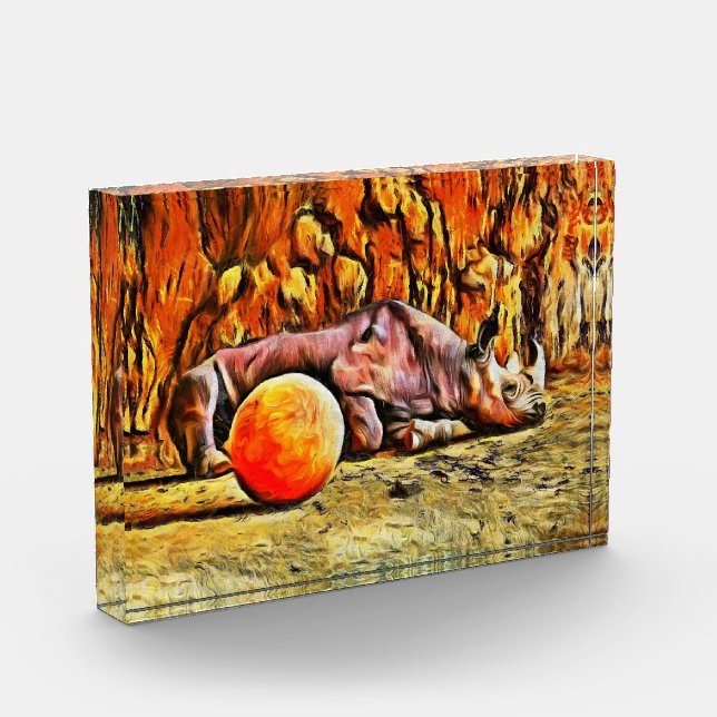 Bloc Photo Bloc acrylique Baby Rhino (Gauche)
