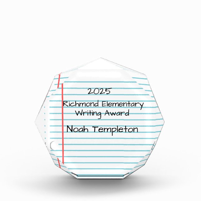 Bloc Photo Bloc d'allocation d'écriture personnalisée (Devant)