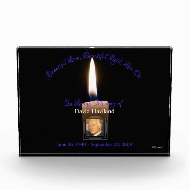 Bloc Photo Blocage photo HAMbyWG Memorial Candle Acrylique (Devant)