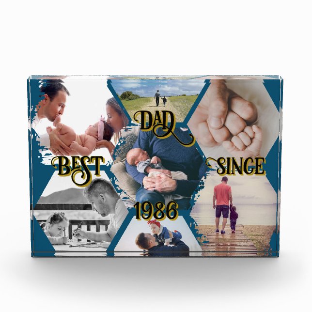 Bloc Photo Bloque para fotos "Best Dad Since" personalizable (Devant)