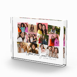 Bloc Photo Bon temps grands souvenirs 12 photo collage affich