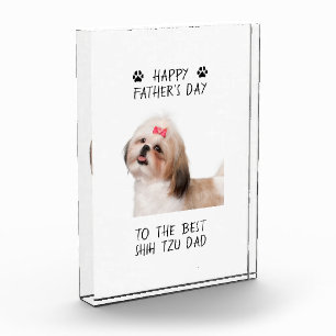 Bloc Photo Bonne Fête des pères Shih Tzu Papa Photo personnal