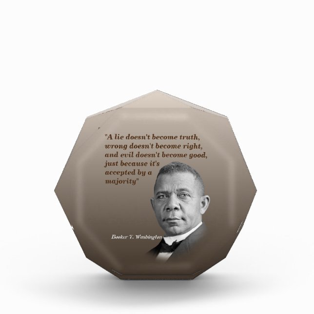 Bloc Photo Booker T. Washington Quota On Truth, Right, Good (Devant)