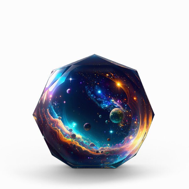 Bloc Photo Bulle cosmique Galaxie Imaginaire Art (Devant)