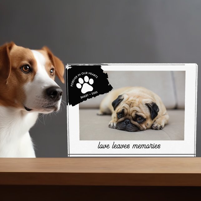 Bloc Photo Cadeau commémoratif de chien personnalisé garde d' (Créateur téléchargé)