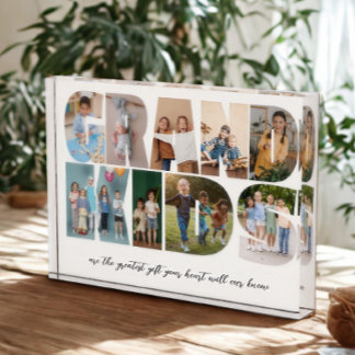 Bloc Photo Cadeau de collage photo de 9 petits-enfants pour g
