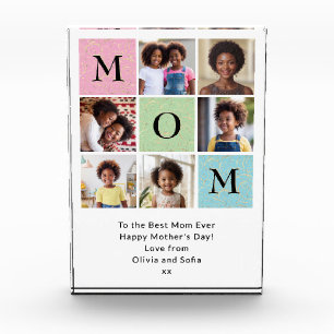 Bloc Photo Cadeau de fête des mères MOM personnalisé