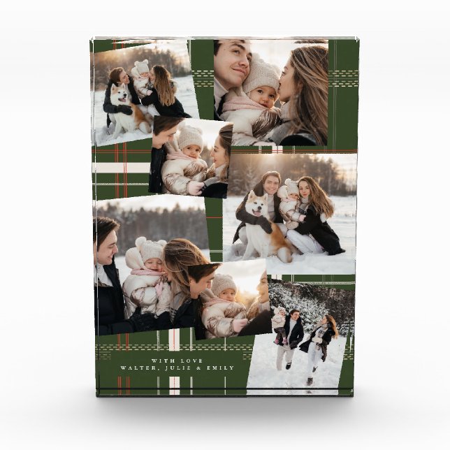 Bloc Photo Cadeau de Noël vert traditionnel Plaid Cosy 8 (Devant)